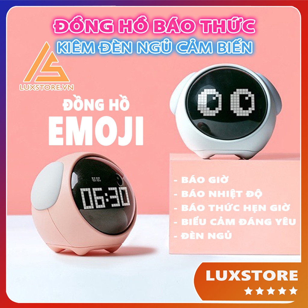 ĐỒNG HỒ ĐỂ BÀN XIAOMI EMOJI KIÊM ĐÈN NGỦ CẢM BIẾN ÂM THANH - LUXSTORE 11d12a26cedb3bdc32d34dd858007bd5