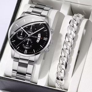 Sẵn Đồng Hồ Đeo Tay Dây Thép Thời Trang Lịch Lãm Cho Nam| Shop Phụ Kiện Số