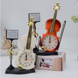 Sẵn Đồng Hồ Báo Thức Để Bàn Hình Dáng Cây Đàn Violin Cổ Điển Sang Chảnh| Shop Phụ Kiện Số