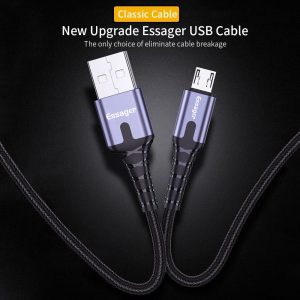 Sẵn Dây Cáp Sạc Dữ Liệu micro usb 3a essager Sạc Nhanh Có Đèn led 3a Cho Điện Thoại| Shop Phụ Kiện Số - Ảnh 2