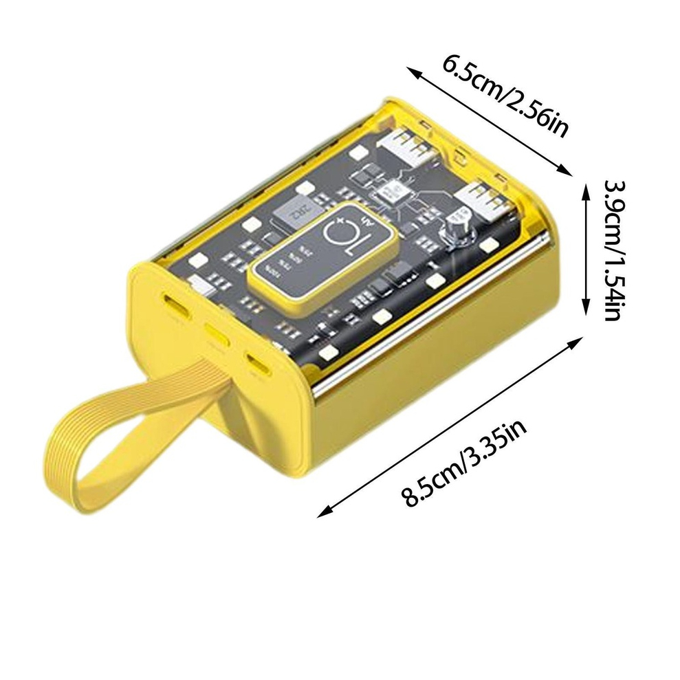 Sẵn Sạc Dự Phòng 20000mAh Dung Lượng Lớn Trong Suốt Phong Cách Punk Cho Điện Thoại| Shop Phụ Kiện Số - Ảnh 5