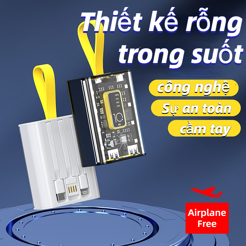 Sẵn Sạc Dự Phòng 20000mAh Dung Lượng Lớn Trong Suốt Phong Cách Punk Cho Điện Thoại| Shop Phụ Kiện Số - Ảnh 2