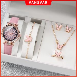 Sẵn Đồng Hồ Quartz Nữ Mặt Hoa Dây Da Thời Trang| Shop Phụ Kiện Số