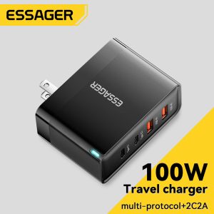 Sẵn Essager Củ Sạc Nhanh Loại c gan 2c2a pd 100w Cho laptop Điện Thoại| Shop Phụ Kiện Số