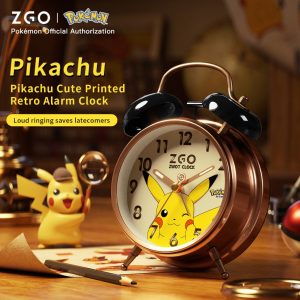 Sẵn Dạ quang Đồng hồ báo thức ZGO x Pokémon PikachuĐồng hồ học sinh trẻ em có thương hiệu 0072| Shop Phụ Kiện Số