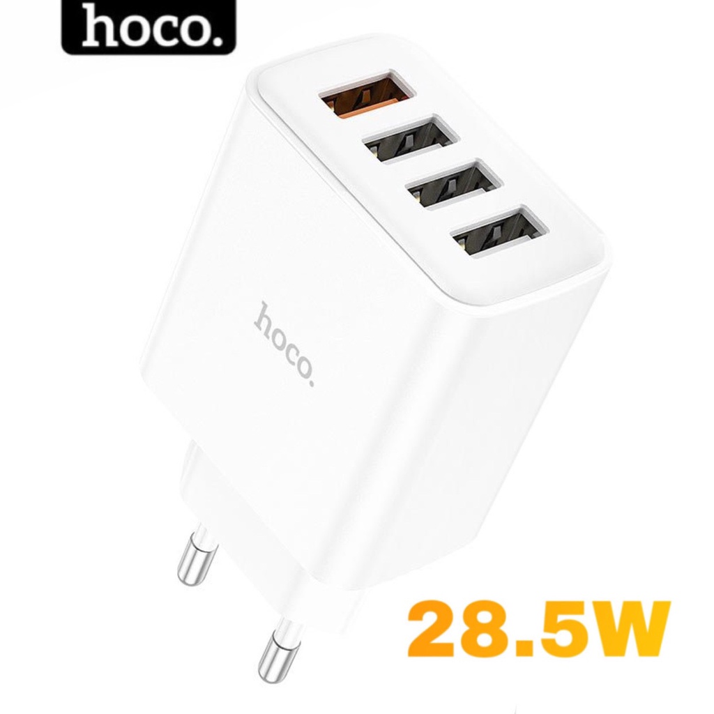 Sẵn Củ sạc nhanh samsung xiaomi 28.5W .. 4 cổng usb a HOCO - Cục sạc 4 in 1 đa năng QC3.0| Shop Phụ Kiện Số