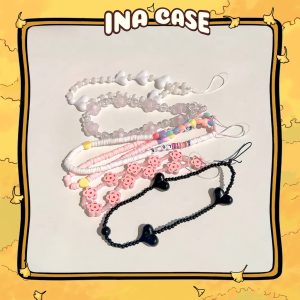 Sẵn Dây đeo điện thoại xỏ hạt nhiều mẫu xinh xắn có thể làm móc khoá - Ina Case| Shop Phụ Kiện Số