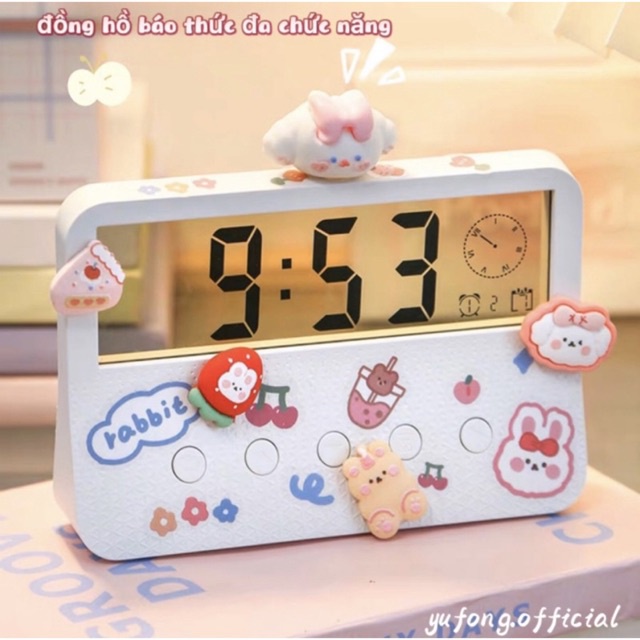 Sáng Tạo Sinh Viên Dạ Quang Đồng Hồ Báo Thức Kỹ Thuật Số Tắt Tiếng Thông Minh Màn Hình LCD Đồng Hồ Điện Tử Tắt Tiếng Báo sg 11134201 22110 vti6n28nu7jv16