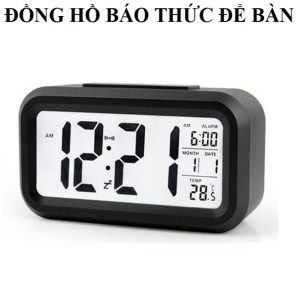Sẵn Đồng Hồ Báo Thức Điện Tử Để Bàn Màn Hình LCD Đa Chức Năng: Thời Gian, Lịch, Báo Thức, Nhiệt Độ -dc2998| Shop Phụ Kiện Số