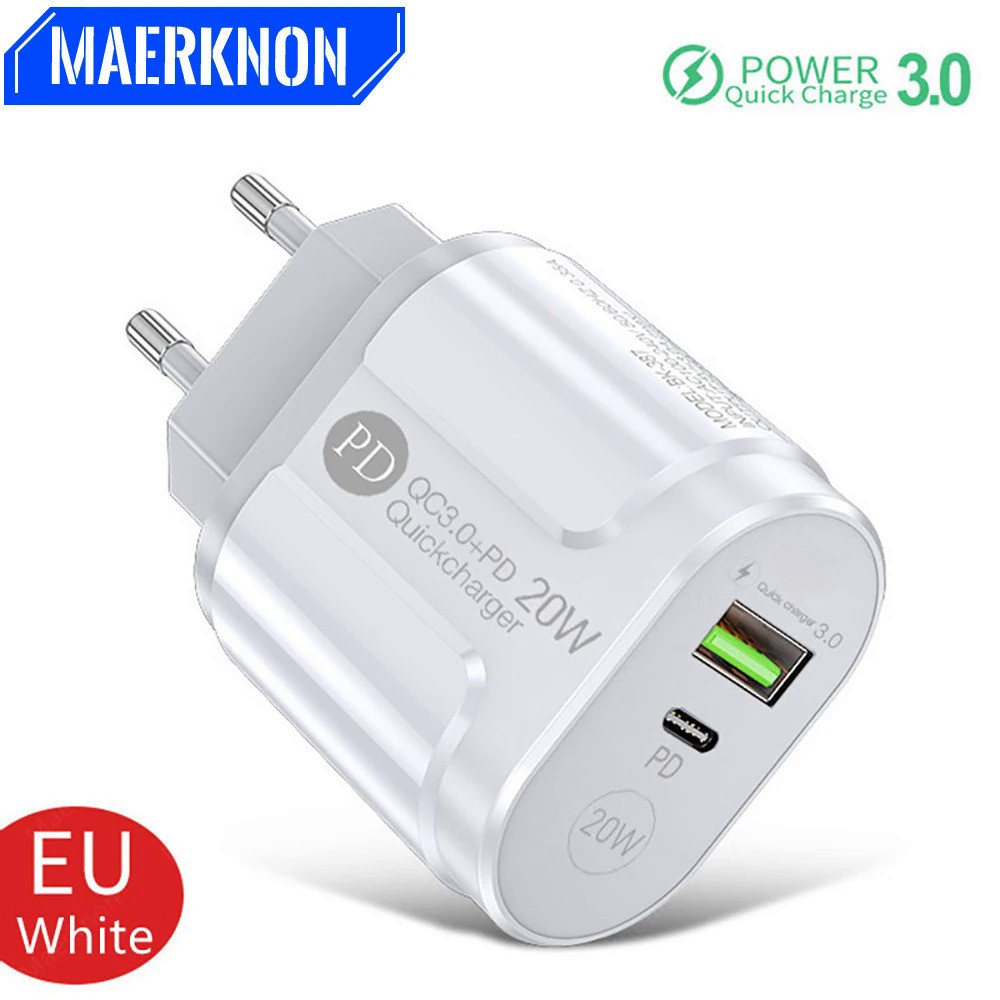 Sạc Điện Thoại 20W Sạc Nhanh PD USB Loại C Sạc Nhanh 3.0 EU / Mỹ Cắm Tường Sạc Cho Iphone Samsung Xiaomi Huawei sg 11134201 7rcen