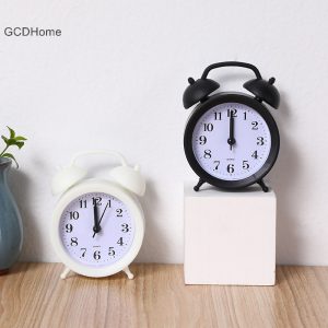 Sẵn Gcdhome Đồng Hồ Chuông Đôi Chính Xác Thời Gian Hoạt Động Mini Tròn Đầu Giường Để Bàn Đồng Hồ Báo Thức Dễ Thương Trẻ Em Quà Tặng HOT| Shop Phụ Kiện Số