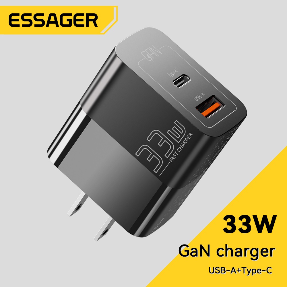 Sẵn Củ sạc nhanh ESSAGER nhiều cổng USB C 33W thích hợp cho iP 14 13 12 11 Pro Max XS 8 Plus iPd Pro Air Mini| Shop Phụ Kiện Số