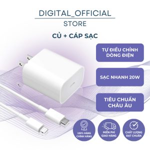 Sẵn Bộ củ cáp sạc Bộ sạc nhanh / Sạc nhanh 20W dùng cho điện thoại| Shop Phụ Kiện Số