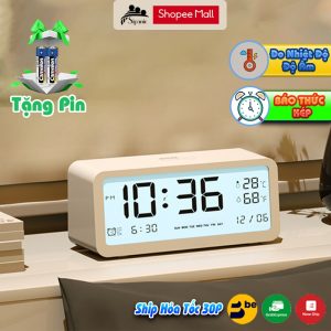 Sẵn Đồng hồ để bàn báo thức, Sipanic 2 chế độ báo thức đa năng đo nhiệt độ độ ẩm phòng| Shop Phụ Kiện Số