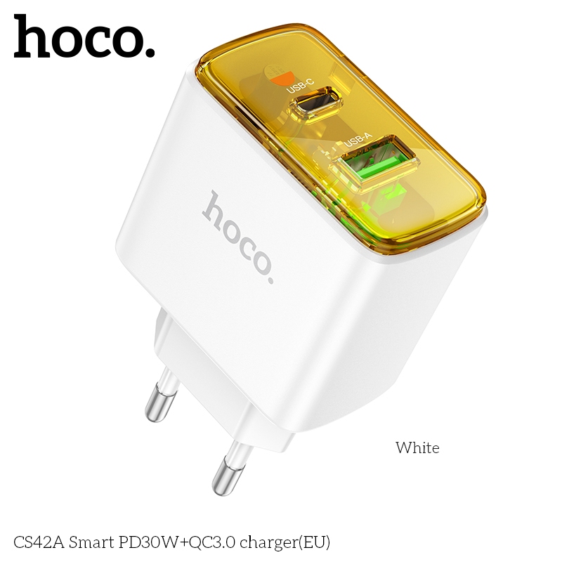 Sẵn Củ sạc nhanh 30w Hoco CS42A sạc nhanh PD30W + QC3.0, chân cắm tròn, kiểu dáng trong| Shop Phụ Kiện Số - Ảnh 5