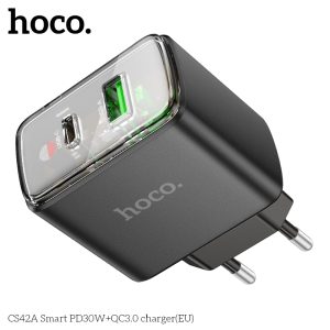 Sẵn Củ sạc nhanh 30w Hoco CS42A sạc nhanh PD30W + QC3.0, chân cắm tròn, kiểu dáng trong| Shop Phụ Kiện Số - Ảnh 4