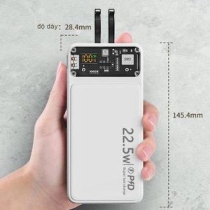 Sẵn Sạc dự phòng Powerbank 120w/100w PD22.5w 30000Mah pin dự phòng màn hình led tích hợp 2 đầu sạc tiện dụng Type-C, Iphone| Shop Phụ Kiện Số