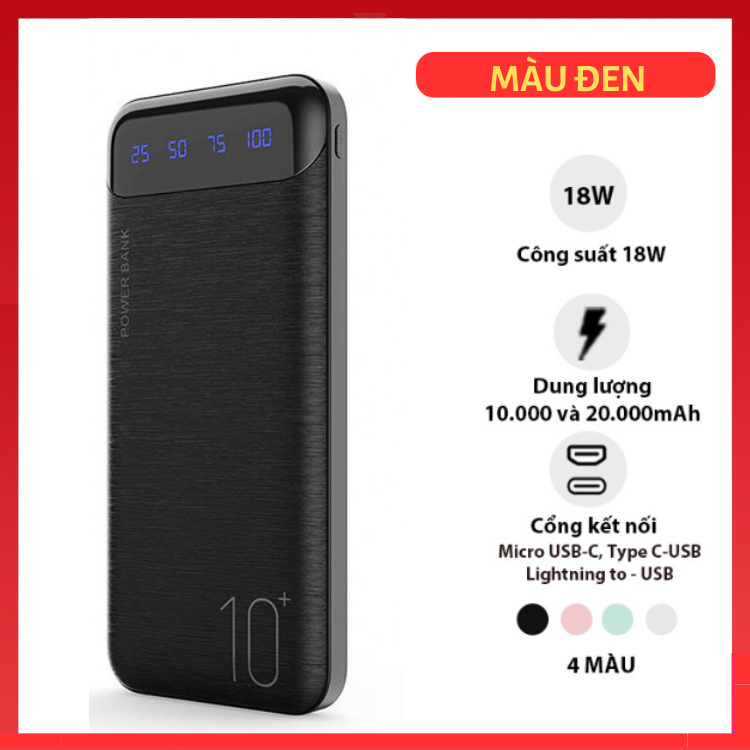 Sẵn Sạc dự phòng 10000 mAh pin sạc dự phòng Wk -161 bảo hành 24 tháng lỗi 1 đổi 1| Shop Phụ Kiện Số - Ảnh 5