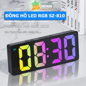 Sẵn Đồng Hồ Led Ustyle SZ-810 Để Bàn Thông Minh, Decor, Hiển Thị Thời Gian,Nhiệt Độ, Báo Thức, Màn Gương, Nguồn USB hoặc Pin| Shop Phụ Kiện Số