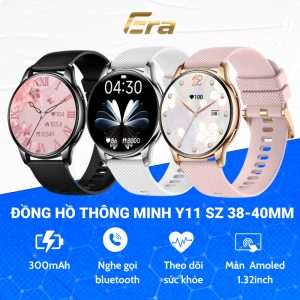 Sẵn Đồng hồ thông minh nữ Y11 size 38/41mm màn Amoled 1.32inch, Smartwatch nghe gọi bluetooth 2 chiều| Shop Phụ Kiện Số