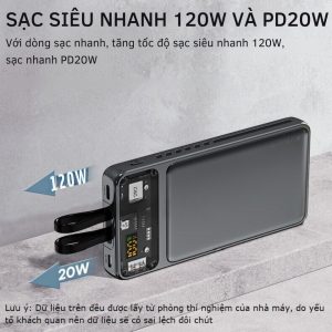 Sẵn Sạc Dự Phòng 30000mAh Pin Sạc Nhanh - Màn Hình LED, Pin Siêu Trâu, Có Sẵn 2 Dây Sạc| Shop Phụ Kiện Số - Ảnh 2