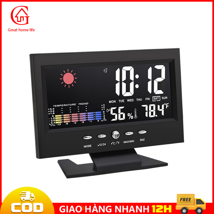 【 COD/12H】Đồng Hồ Để Bàn LED Màn Hình LCD Báo Thức vn 11134207 7ras8