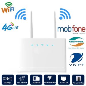 Sẵn Bộ Phát Wifi Từ Sim 4g/5g LTE 4G CPE tốc độ 300Mbps 3 Cổng Lan , Kết Nối 32 Thiết Bị, Lắp thẻ SIM để sử dụng WIFI| Shop Phụ Kiện Số