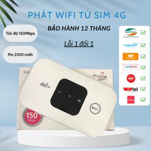 Sẵn Máy phát wifi từ sim 4g, bộ phát wifi di động cầm tay tiện lợi pin sử dụng 6- 8 tiếng kết nối 10 thiết bị tốc độ 150mbps| Shop Phụ Kiện Số