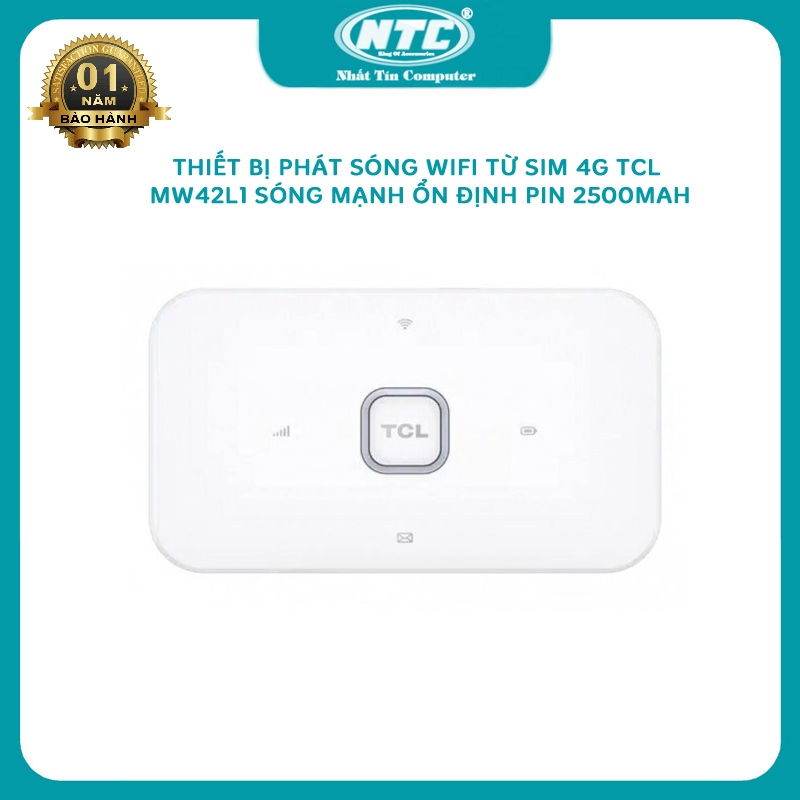 Sẵn Phát wifi từ sim 4G TCL LINKZONE MW42L1 pin 2500mah - phát ổn định tối đa 10 máy (trắng)| Shop Phụ Kiện Số