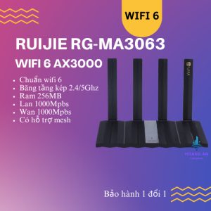 Sẵn [English rom] Router wifi Ruijie RG-MA3063,RG-MA3032,có mesh,wifi dual band 2 băng tầng,wifi6 ax3000,mạnh và ổn định| Shop Phụ Kiện Số