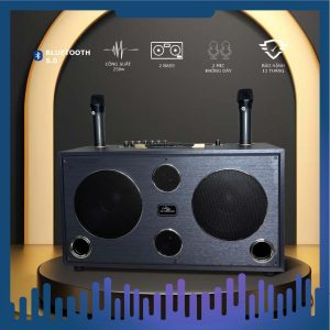 Sẵn Loa di động KIOMIC K8012: 2 Bass, 1 Treble, 1 Mid + 2 Mic Không Dây – Chất Âm Tuyệt Đỉnh| Shop Phụ Kiện Số