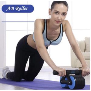 Sẵn Con Lăn Tập Cơ Bụng 2 Bánh Sử Dụng Công Nghệ Mới Có Phanh Lò Xo Trợ Lực + Kèm Thảm Lót Gối| Shop Phụ Kiện Số - Ảnh 3