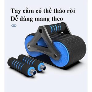 Sẵn Con Lăn Tập Cơ Bụng 2 Bánh Sử Dụng Công Nghệ Mới Có Phanh Lò Xo Trợ Lực + Kèm Thảm Lót Gối| Shop Phụ Kiện Số - Ảnh 4